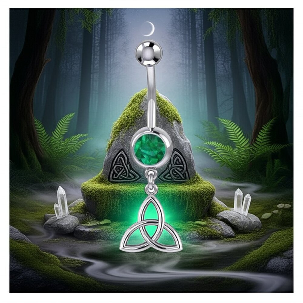 Celtic Triquetra Knot Sterling Silver Body Jewelry